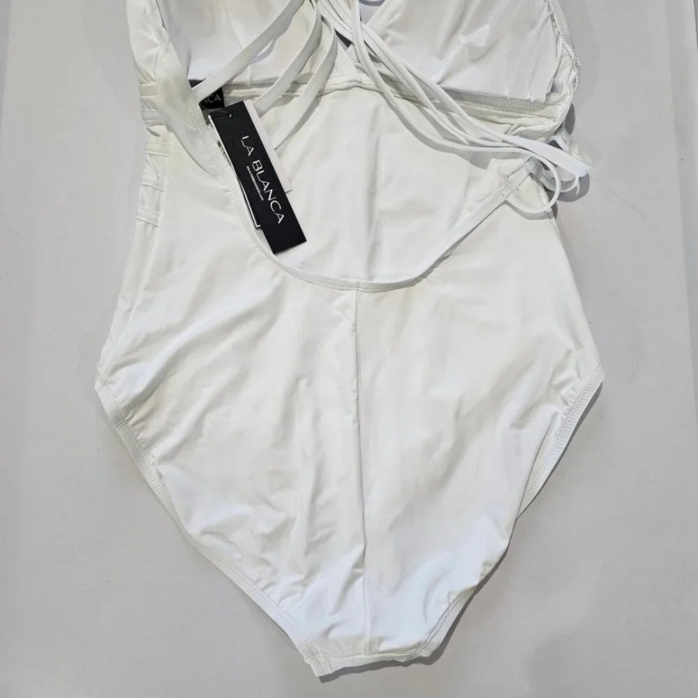 La Blanca Island Goddess Multi Strap Mio One Piece Swimsuit - Picture 7 of 11